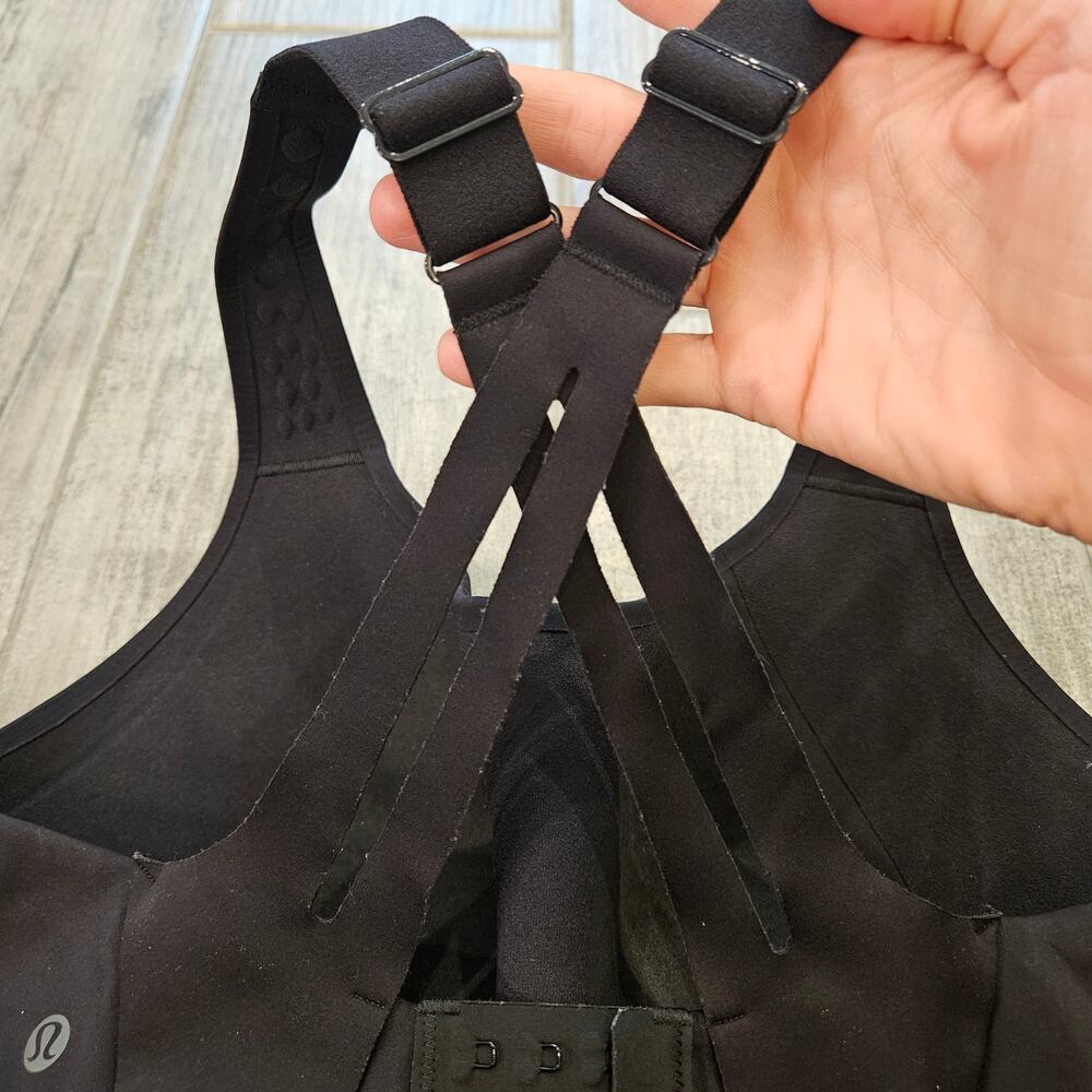 Lululemon Sports Bra Womens Size 34DDD Air Support High Impact Running Black - Picture 5 of 11